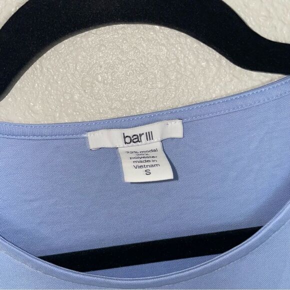 🚨 3 for $25 - BAR III Sleeveless Asymmetrical-Drape Dress, Light Blue - Picture 7 of 9